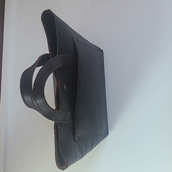 Portland LEATHER Brown MINI Tote Bag - Picture 7 of 12